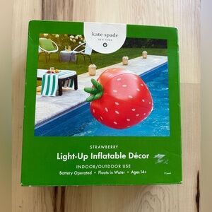 New Kate Spade Red Strawberry Inflatable Décor